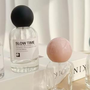 30ml 50ml Liquid Round Glass Parfum Spray Bottle Perfume Glass Bottle With Ball Cap