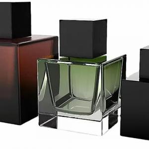 Gradient Glass 50ml Perfume Bottle Square 100ml Cosmetics Colored Spray Empty Clear 30ml Square Perfume Bottle with Box 